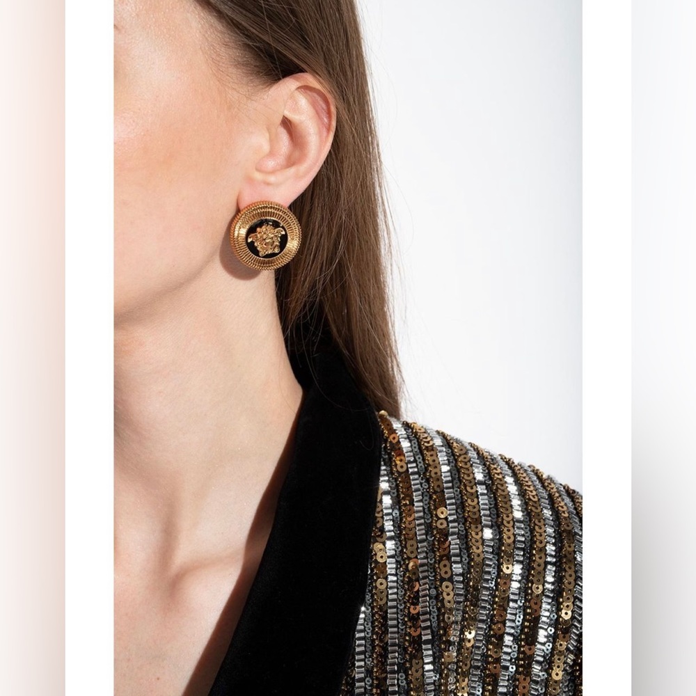 BRAND NEW Authentic Versace Medusa Head Earrings